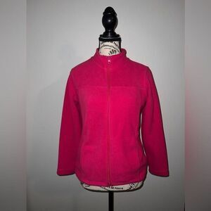 Girls Hot Pink Fleece Jacket, Large